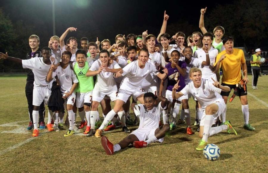 The Caps mens soccer team defeated New Hanover 5-2 Tuesday night and will play in the NCHSAA 4A East state final game at 5:05 p.m., Saturday.  Site of the finals is the Dail Soccer Field at North Carolina State University.  