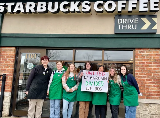 Starbucks Baristas intend to unionize in Wisconsin, Photo courtesy of Milwaukee Journal Sentinel 

