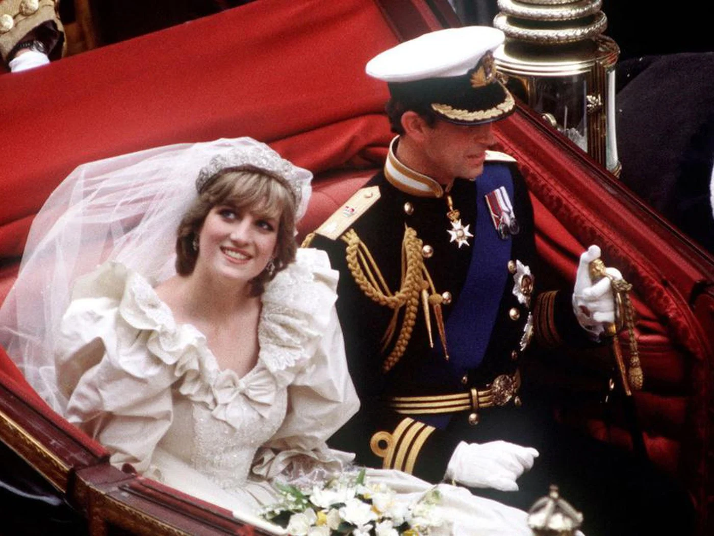 Lady Diana Spencer and Prince Charles driving to St. Pauls Cathedral for their wedding, Photo courtesy of Smithsonian Magazine
