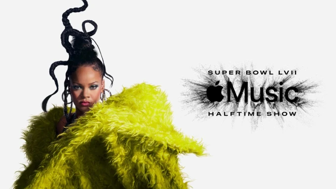 Rihanna ad announcing her 2023 superbowl half-time performance, image courtesy of Variety